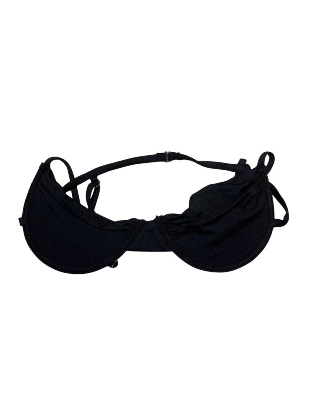 Frankies Bikinis Solid Black Underwire Swim Bikini Top Women's Size X-Small XS